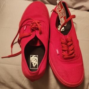 Vans Red Sneakers Classic Canvas Design